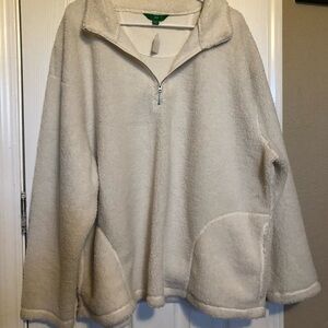 Cozy Cream Quarter-Zip Fleece Pullover